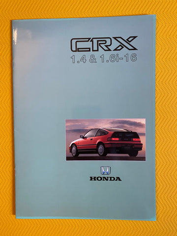 Honda 1990 CRX Belgium brochure CRX 1.6i-16, 1.6-VT, 1.4&nbsp; &amp; Civic VTEC CRX VTEX NIHOBBY 日改通商