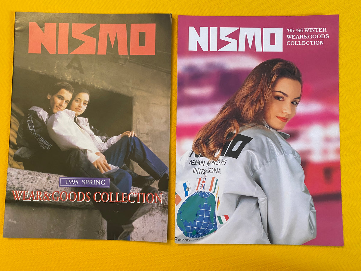Nismo 1995 & 1996 (old Logo) Spring Wear & Goods Collection brochures.