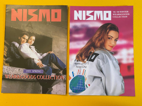 Nismo 1995 & 1996 (old Logo) Spring Wear & Goods Collection brochures. NIHOBBY 日改通商