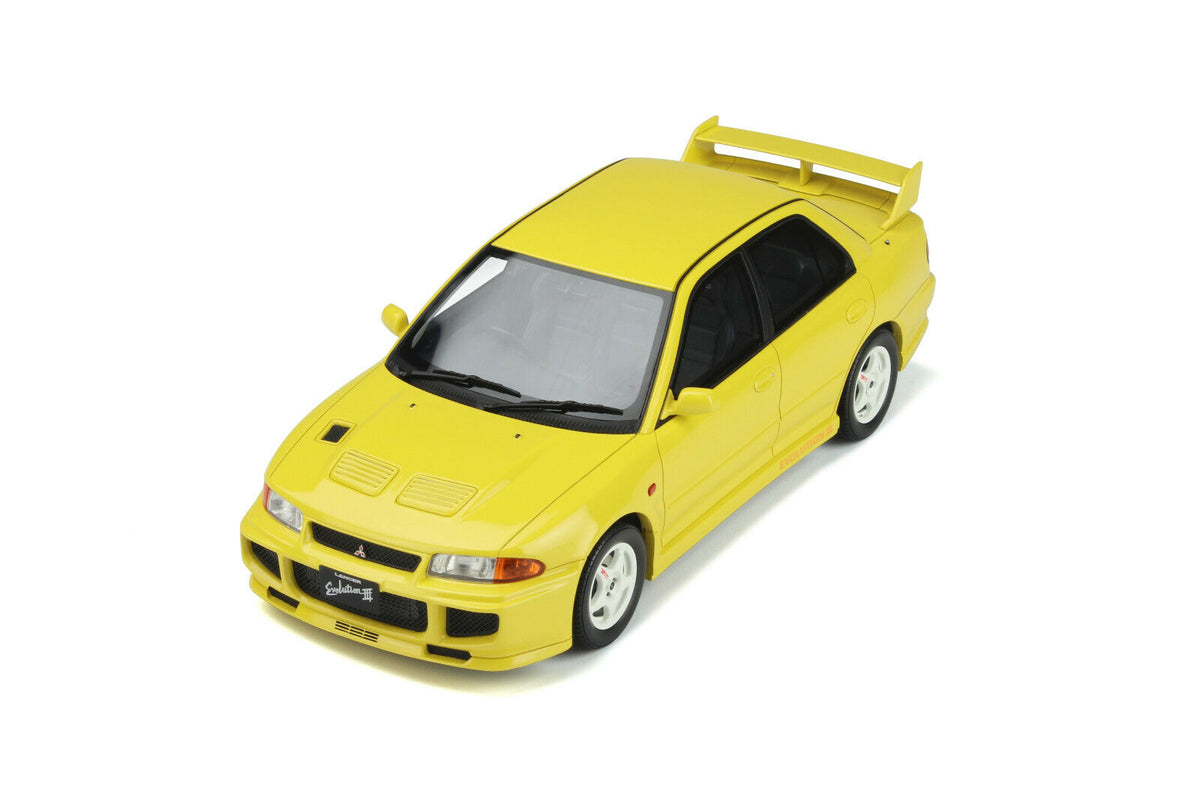 OTTO 1/18 MITSUBISHI LANCER EVO III Yellow. Discontinued