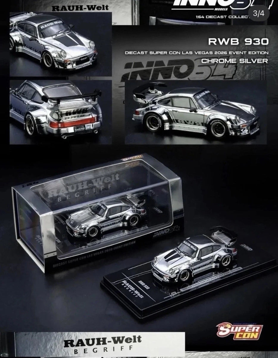 RWB PORSCHE 930 2台セット Inno64 RWB Diecast Super con Porsche 930 and 997 Box set – NIHOBBY