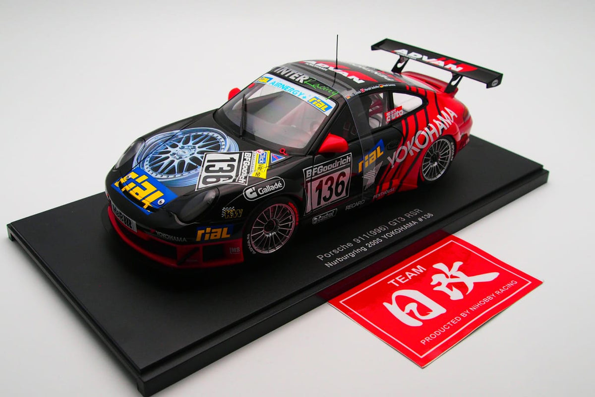 AUTOART PORSCHE 1/18 911 996 GT3 RSR ADVAN YOKOHAMA 2005 Nurburgring