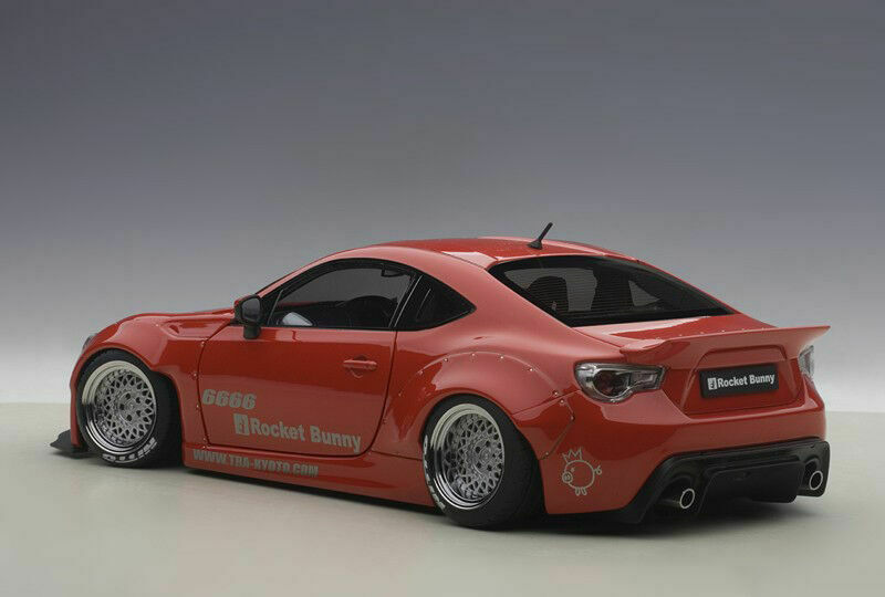 Autoart 1/18 Rocket Bunny TOYOTA 86 Red with Silver Wheels