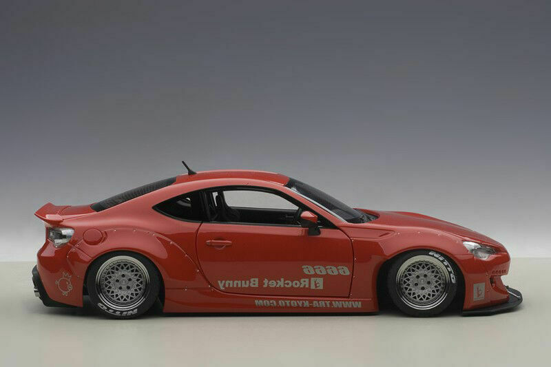 Autoart 1/18 Rocket Bunny TOYOTA 86 Red with Silver Wheels