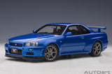 AutoArt NISSAN SKYLINE GT-R (R34) V-SPEC II (BAYSIDE BLUE) NIHOBBY 日改