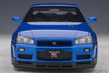 AutoArt NISSAN SKYLINE GT-R (R34) V-SPEC II (BAYSIDE BLUE) NIHOBBY 日改