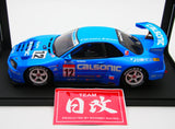 AUTOART NISSAN SKYLINE R34 CALSONIC IMPUL GTR 2001 JGTC NIHOBBY 日改