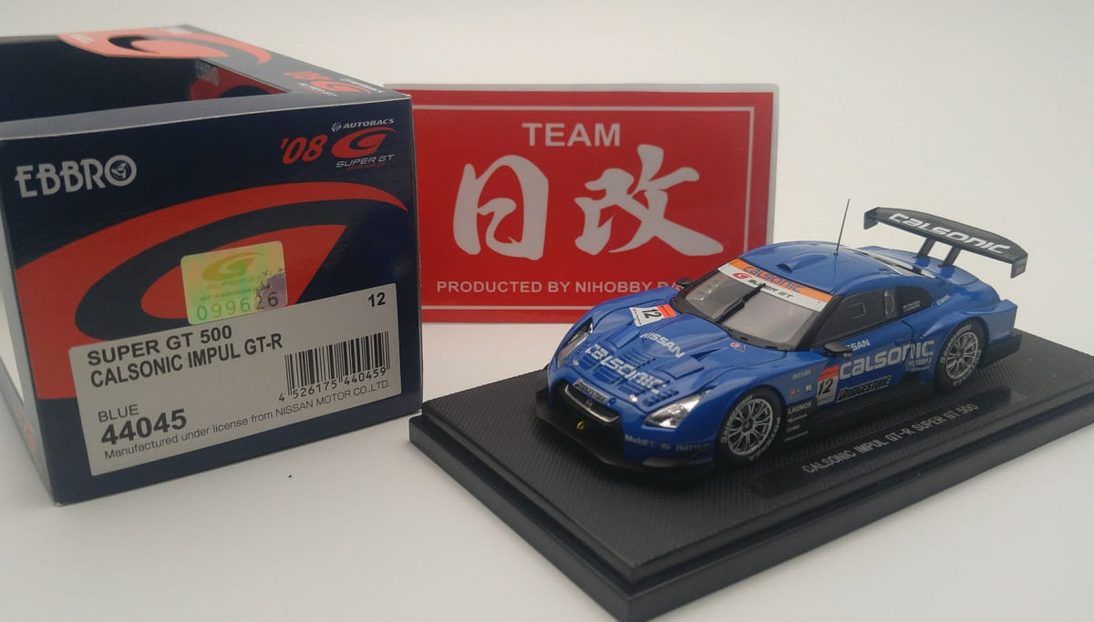 EBBRO NISSAN GT-R 1:43 CALSONIC IMPUL 2008 SUPER GT 500