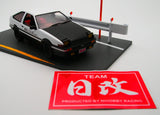 DISM TOYOTA INITIAL D 1/24 AE86 TRUENO with CARBON BONNET, AE101 TRD GROUP A ENGINE, ADDITIONAL METERS.) NIHOBBY 日改