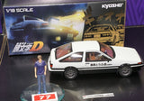 KYOSHO 1/18 INITIAL D TOYOTA TRUENO AE86 WITH FUJIWARA TAKUMI FIGURE. VERY RARE NIHOBBY 日改