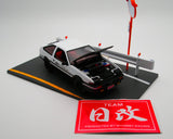 DISM TOYOTA INITIAL D 1/24 AE86 TRUENO with CARBON BONNET, AE101 TRD GROUP A ENGINE, ADDITIONAL METERS.) NIHOBBY 日改