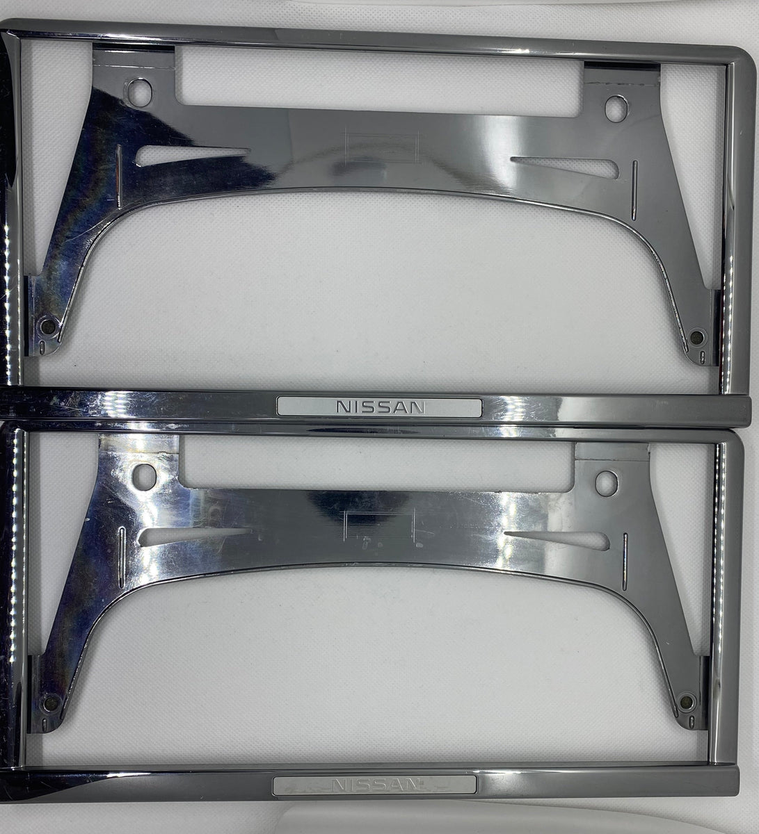 Nissan Genuine chrome License Plate Frame. (one pair) – NIHOBBY 日