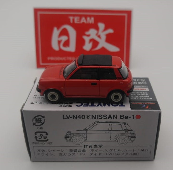 TOMICA LIMITED NISSAN BE-1 Red Canvas-Top Rare Vintage Neo