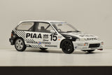 TRIPLE 9 T9-1800102 HONDA CIVIC EF9 N.15 JTC PIAA SUGO 300K 1991 K.SATO-I.GOTO 1:18 Nihobby 日改