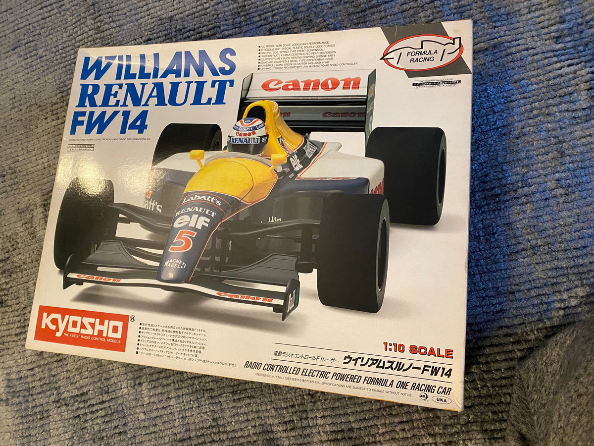 KYOSHO 1/10 1990 Williams Renault FW14 F1 RC car.