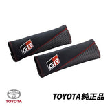 2pcs Black GR Seat Belt Covers GENUINE Toyota SHOULDER SUPPORT PAD TRD Red Black Nihobby 日改