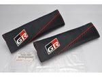 2pcs Black GR Seat Belt Covers GENUINE Toyota SHOULDER SUPPORT PAD TRD Red Black Nihobby 日改
