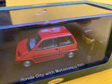 EBBRO 1/43 SCALE 1981 HONDA CITY WITH MOTOCOMPO. Very Rare  NIHOBBY 日改 