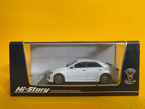 Hi-Story 1/43 Toyota Mark X TRD Sportivo Ver White Pearl Crystal Shine HS070 SP1 NIHOBBY 日改 