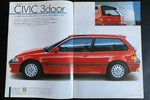 Honda civic Japanese brochure 3door 4 Door sedan 5Door SHUTTLE EF1 EF2 EF3 EF4 EF5 Hatch Sedan NIHOBBY 日改