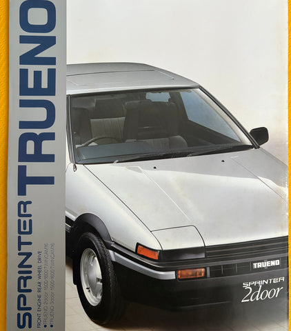 TOYOTA AE86 TRUENO Brochure 1983 Very Rare! Zenki InitialD MFG NIHOBBY 日改通商