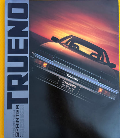 TOYOTA AE86 TRUENO Brochure 1983 Very Rare! Kouki InitialD MFG NIHOBBY 日改通商