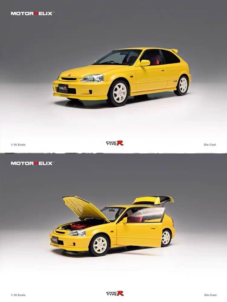 Ek9 Type R Yellow Motorhelix 1/18 Honda Civic Type R EK9 Yellow – NIHOBBY 日改通商