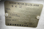 NISSAN Skyline Genuine Vin number Plate S13 S14 180SX 200SX 240Z 280Z B110 B120 B210 B310 510  Nihobby 日改