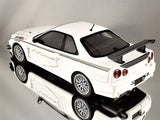 Otto Mobile Mine's Nissan Skyline GT-R R34 White Resin Model Car 1/18 NIHOBBY