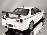 Otto Mobile Mine's Nissan Skyline GT-R R34 White Resin Model Car 1/18 NIHOBBY