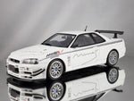 Otto Mobile Mine's Nissan Skyline GT-R R34 White Resin Model Car 1/18 NIHOBBY