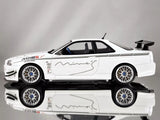 Otto Mobile Mine's Nissan Skyline GT-R R34 White Resin Model Car 1/18 NIHOBBY