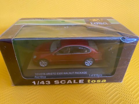 TOSA 1/43 TOYOTA ARISTO S300 JZS160  LEXUS GS300  300V RED MICA NIHOBBY 日改  one of 816pcs