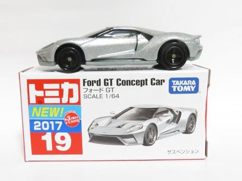 TOMICA No. 19 FORD GT CONCEPT CAR with 2017 Sticker. NIHOBBY 日改
