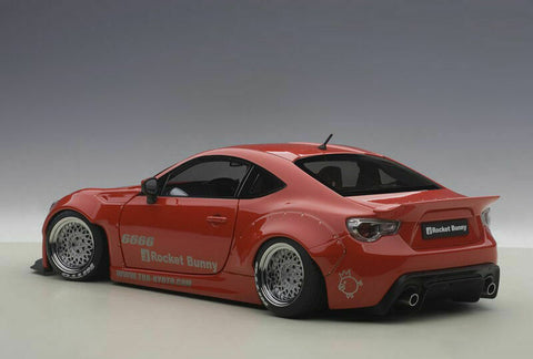 Autoart 1/18 Rocket Bunny TOYOTA 86 Red with Silver Wheels 