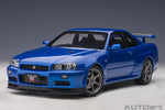 AutoArt NISSAN SKYLINE GT-R (R34) V-SPEC II (BAYSIDE BLUE) NIHOBBY 日改