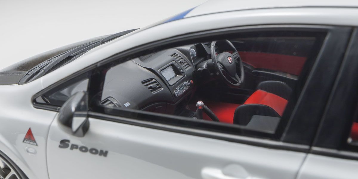 Otto Kyosho 1/18 Honda Civic Type R FD2 Spoon White Street version ...