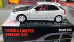 TOMICA LIMITED Vintage Neo Honda Civic Type-R EK9 Kouki Champion white with carbon Bonnet. Nihobby 日改通商