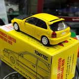 TOMICA LIMITED Vintage Neo Honda Civic Type-R EK9 Kouki  Phoenix Yellow with carbon Bonnet. Nihobby 日改通商