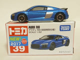 TOMICA No. 39 AUDI R8 First Launch Edition with 2017 Sticker.  NIHOBBY 日改