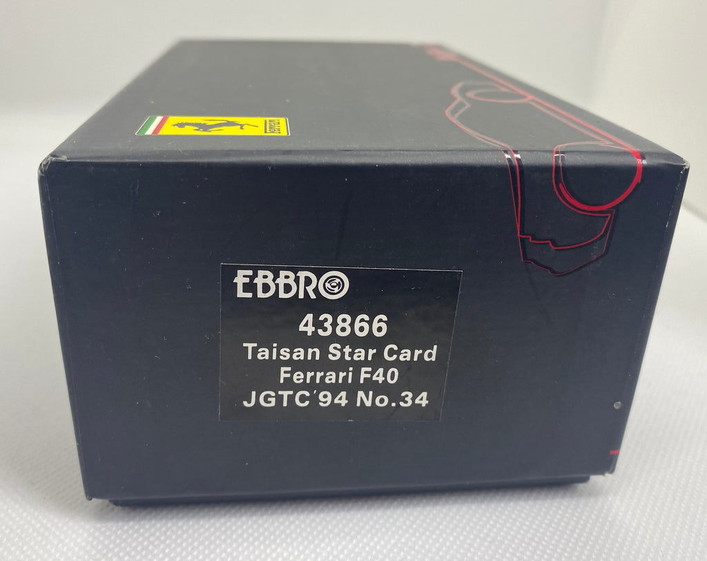 EBBRO FERRARI 1/43 Taisan Star card Ferrari F40 JGTC 1994