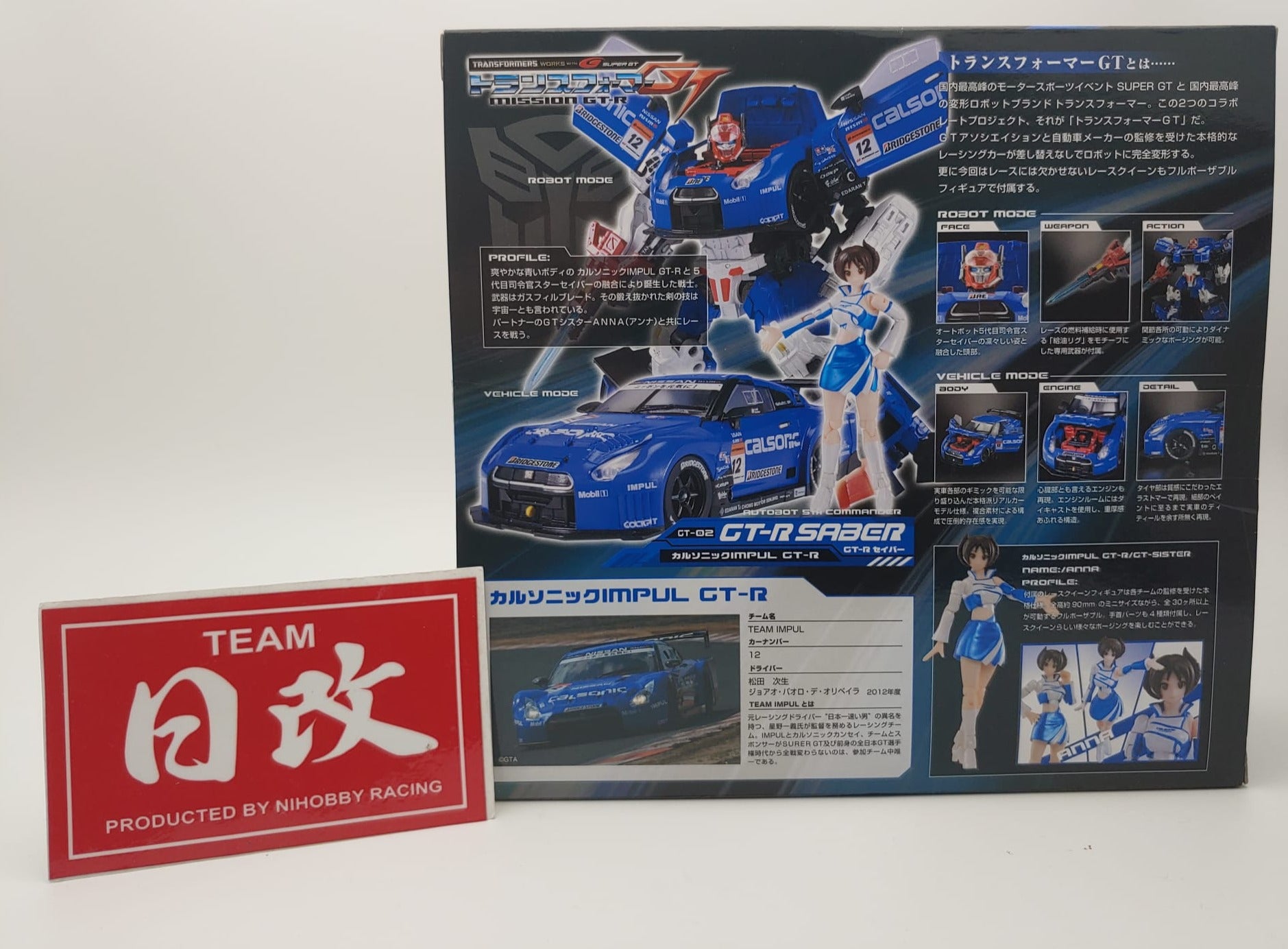 Takara Tomy Super GT Nissan 1/32 Calsonic R35 GTR Transformers. Discon ...