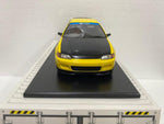 Tarmac Honda 1/18 SPOON Civic EG6 yellow NIHOBBY 日改