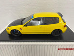 Tarmac Honda 1/18 SPOON Civic EG6 yellow NIHOBBY 日改