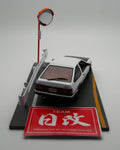 DISM TOYOTA INITIAL D 1/24 AE86 TRUENO with CARBON BONNET, AE101 TRD GROUP A ENGINE, ADDITIONAL METERS.) NIHOBBY 日改